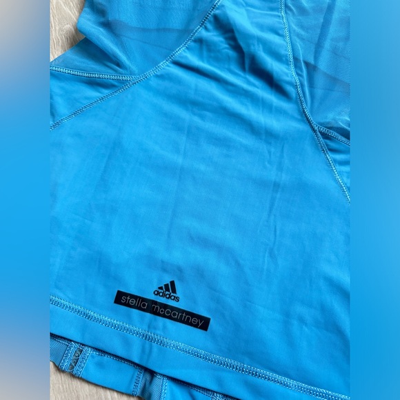 ADIDAS STELLA MCCARTNEY Sport Mesh Tank Top Blue XS PRELOVED - Picture 5 of 9